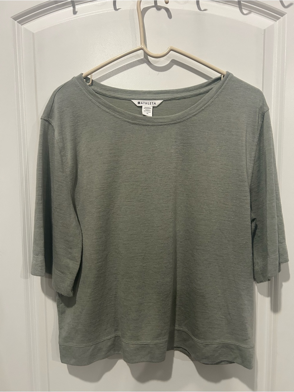 Athleta Light Sage Boxy Crew Sweatshirt